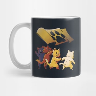 Raising the flag on Iwo Jima cats world domination for cats by Tobe Fonseca Mug